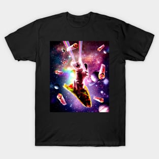 Outer Space Taco Cat - Rainbow Laser Eyes, Burrito T-Shirt